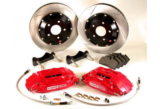 StopTech Front Red BBK Drilled (83.549.4300.72) by CD3Performance.com